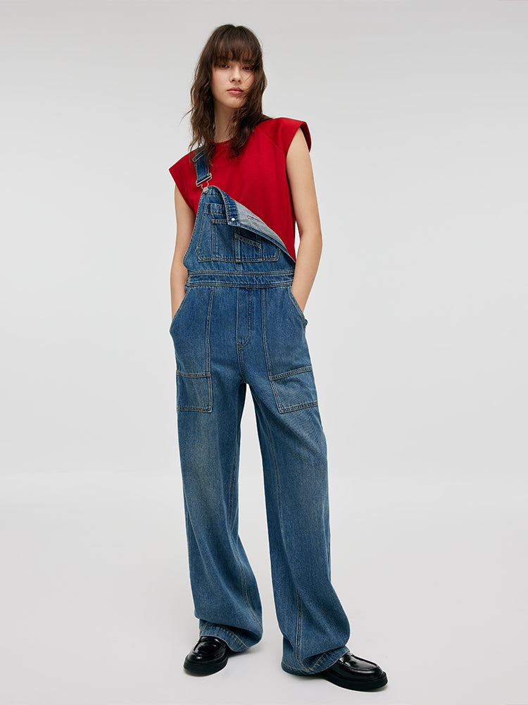Denim Straight Full-Length Women Overalls GOELIA