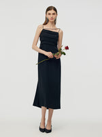 Triacetate Reversible Women Strap Midi Dress GOELIA