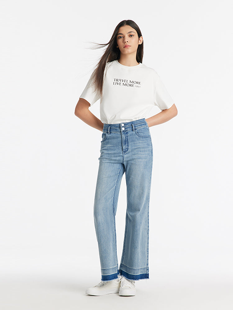 Micro-Flared Loose Women Jeans GOELIA