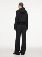 Half-Zip Hooded Knit Top And Pants Two-Piece Set GOELIA