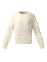 100% Wool Jacquard Women Sweater GOELIA