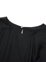 Lyocell Blend Black Ruffle-Detailing Women Tank Top GOELIA