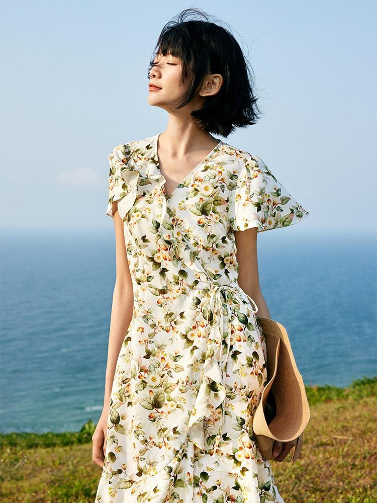 One-piece Floral Tea Break Mini Dress – GOELIA