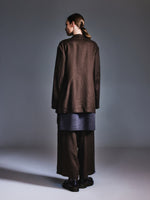 100% Linen Loose Fit H-Line Unisex Shop Coat GOELIA