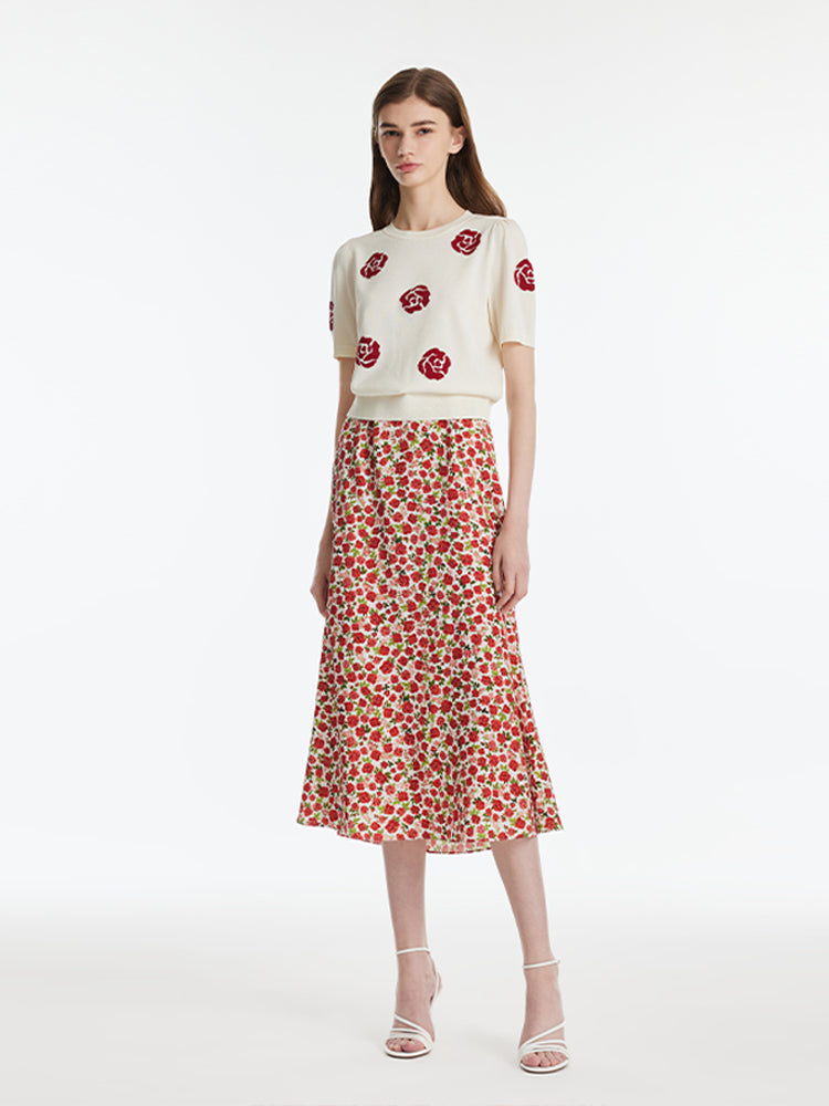 トップス rosyluce MESSAGE JACQUARD KNIT TOPS-GLAY TOPS – Rosy luce