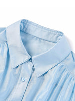 Tencel Blend Women Midi Shirt Dress With Slip GOELIA