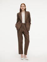 100% Worsted Merino Wool Women Blazer GOELIA