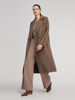 Cashmere Wool Blend H-Line Women Overcoat GOELIA