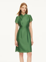 Tencel Blend Women Qipao Mini Dress GOELIA