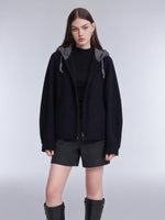 [Preview] 100% Wool Double-Faced Women Hooded Jacket GOELIA