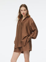 Tencel Blend Shirt And Knit Camisole Two-Piece Set GOELIA