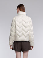 [Preview] Mandarin Collar Women Cropped Goose Down Jacket GOELIA