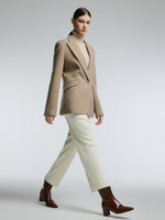 100% Merino Wool Women H-Line Blazer GOELIA