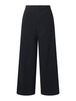 Stretch Adjustable Waist Straight Leg Women Knit Cropped Pants GOELIA