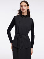 Knit Tank And Skirt And Long Sleeve Top Three-Piece Set GOELIA