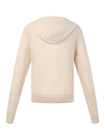 [Preview] 100% Cashmere Seamless Women Hooded Zip-Up Cardigan GOELIA