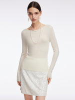 100% Machine Washable Wool Women Knit Top GOELIA