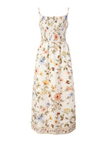 Tencel Blend Cardigan And Floral Print Strap Dress Two-Piece Set GOELIA