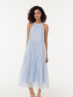 Women Halter Maxi Dress With Detachable Flower GOELIA