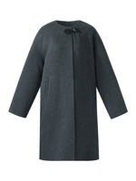 100% Wool Round Neck Women Coat GOELIA