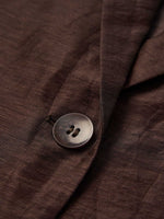 Tencel Linen Blend 3/4 Sleeve Women Blazer GOELIA