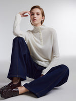 [Preview] Denim Fleece Lined Women Curved Jeans GOELIA