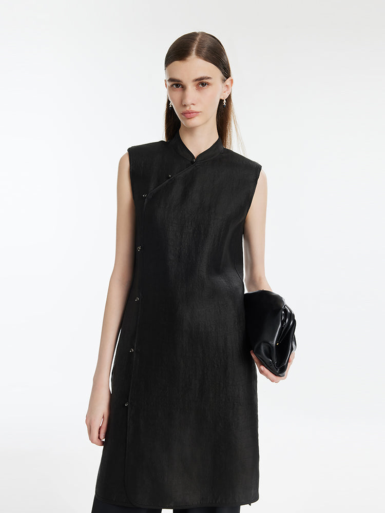 18MM Xiang Yun Silk V-Neck Cap Sleeve Women Maxi Dress