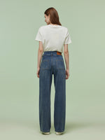 Denim Women High-waisted Straight Leg Jeans GOELIA