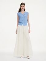 Tencel Blend A-Line Elastic Waist Women Culottes GOELIA