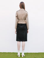 Women Trench Coat And Vest Dress Two-Piece Suit GOELIA