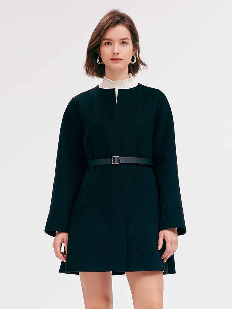 Tencel Woolen Wrapped Coat