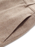 Washable Wool Cashmere Blend Straight Leg Women Pants GOELIA