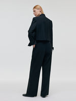 Worsted Wool New Chinese-Style Women Crop Jacket GOELIA