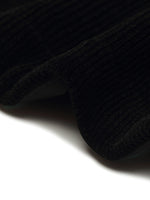 Black Straight Knitted Slit Women Skirt GOELIA