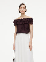 Convertible Ruffle Neck Women Top GOELIA