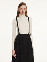 100% Wool Turtleneck Women Knit Top GOELIA