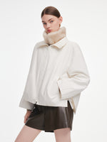 [Preview] Parka Jacket And Faux Fur Collar Puffer Vest Two-Piece Set GOELIA