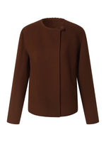 Cashmere Wool Blend Double-Faced Women Cropped Jacket GOELIA