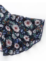 10MM Mulberry Silk Floral Print Women V-Neck Maxi Dress GOELIA