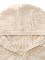 Machine Washable Wool Blend Zip-Up Women Hoodie GOELIA