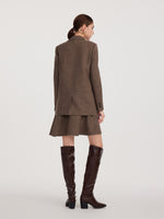 Washable Wool Blazer And Sleeveless Mini Dress Two-Piece Set GOELIA