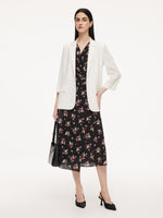 [Preview] 16MM Mulberry Silk Floral Print Women Maxi Wrap Dress GOELIA