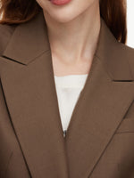 100% Worsted Merino Wool Women Blazer GOELIA