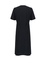 V-Neck Patchwork Pleated Women Mini Dress GOELIA