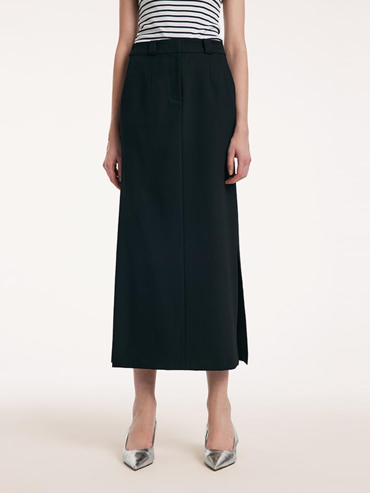 Straight Fitting Slit Half Skirt GOELIA
