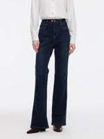 Denim Fleece Lined Women Flared Jeans GOELIA