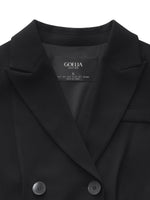 Triacetate Faux Two-Piece Cap Sleeve Women Blazer Midi Dress GOELIA