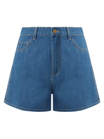 Rhinestone Denim A-Line Women Shorts GOELIA