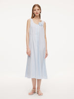 100% Linen Women Sleeveless Maxi Dress GOELIA