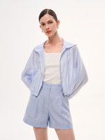 Tencel Acetate Linen Blend Women Shorts GOELIA